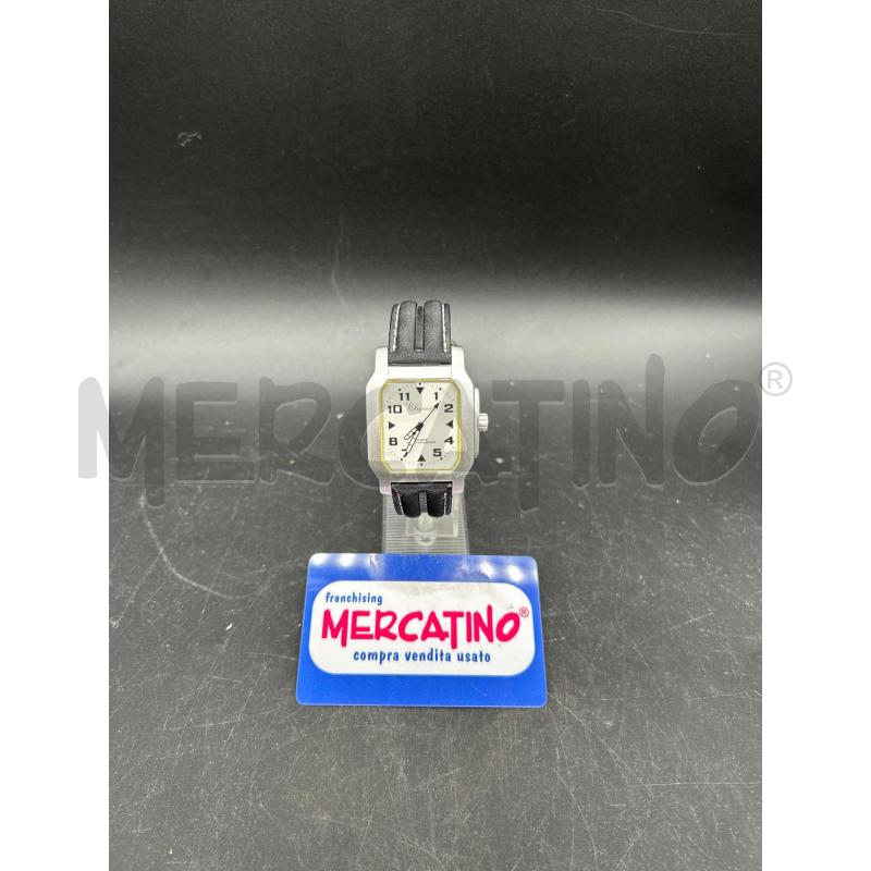 OROLOGIO ELEGANCE ALLUMINIO CINTURINO NERO | Mercatino dell'Usato Burolo 1