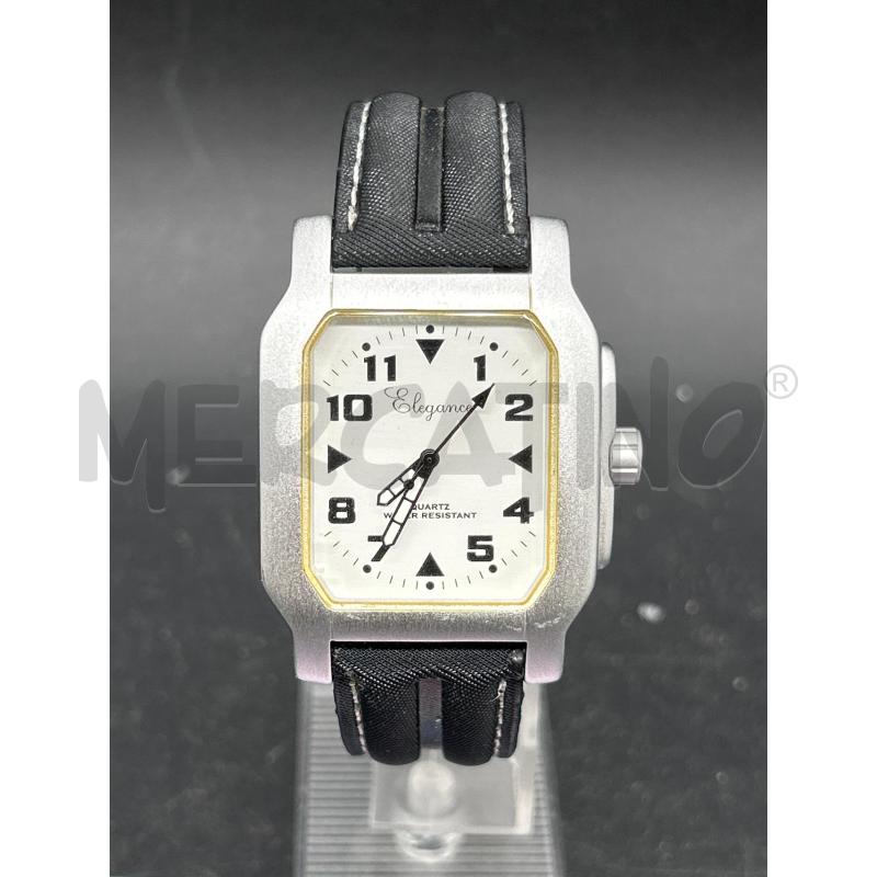 OROLOGIO ELEGANCE ALLUMINIO CINTURINO NERO | Mercatino dell'Usato Burolo 2