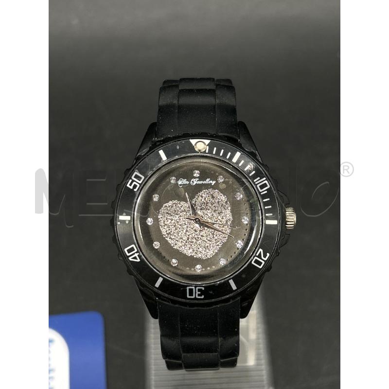 OROLOGIO GOMMA NERA CON BRILLANTINI | Mercatino dell'Usato Burolo 4