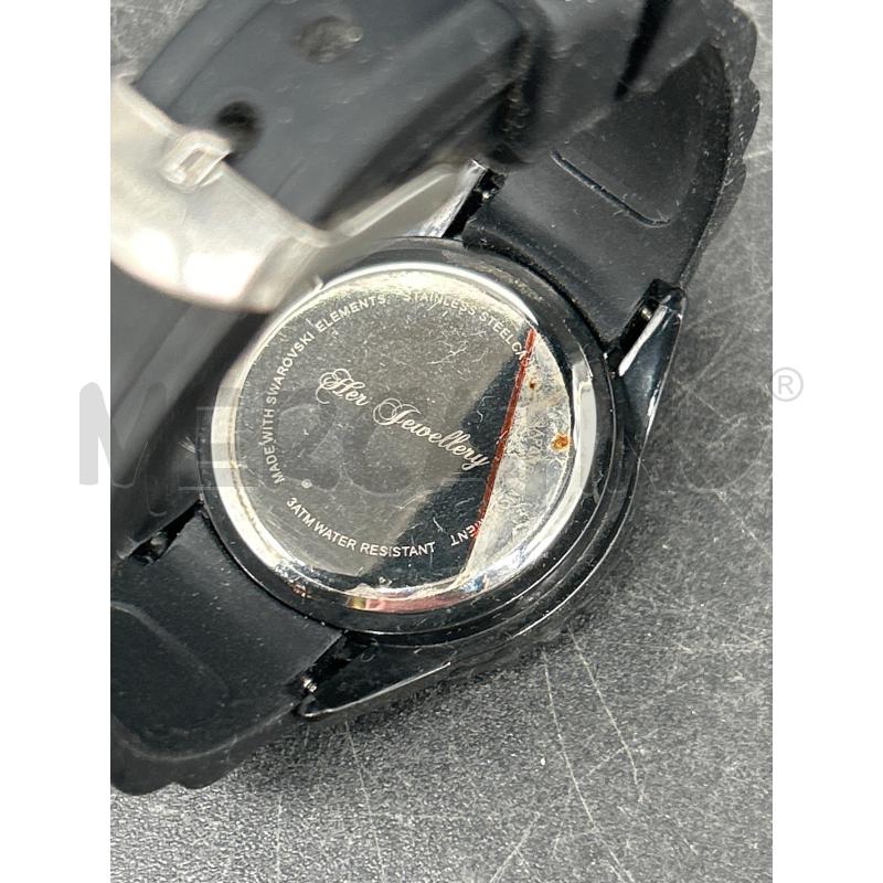 OROLOGIO GOMMA NERA CON BRILLANTINI | Mercatino dell'Usato Burolo 5