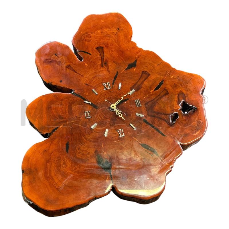 OROLOGIO LEGNO ARTIGIANALE TRONCO RESINATO  | Mercatino dell'Usato Burolo 1