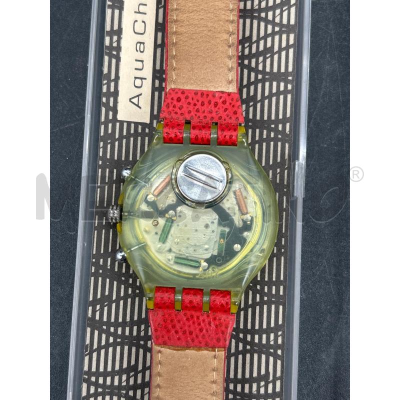 OROLOGIO SWATCH AQUACRONO CINTURINO ROSSO | Mercatino dell'Usato Burolo 3
