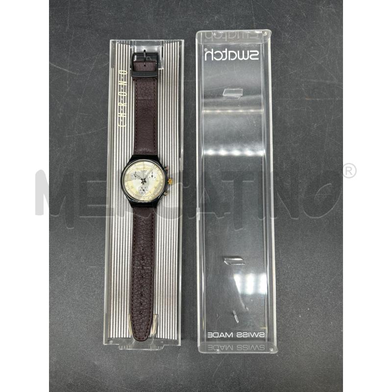 OROLOGIO SWATCH CHRONO CINTURINO PELLE MARRONE | Mercatino dell'Usato Burolo 1