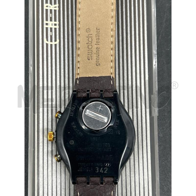 OROLOGIO SWATCH CHRONO CINTURINO PELLE MARRONE | Mercatino dell'Usato Burolo 3