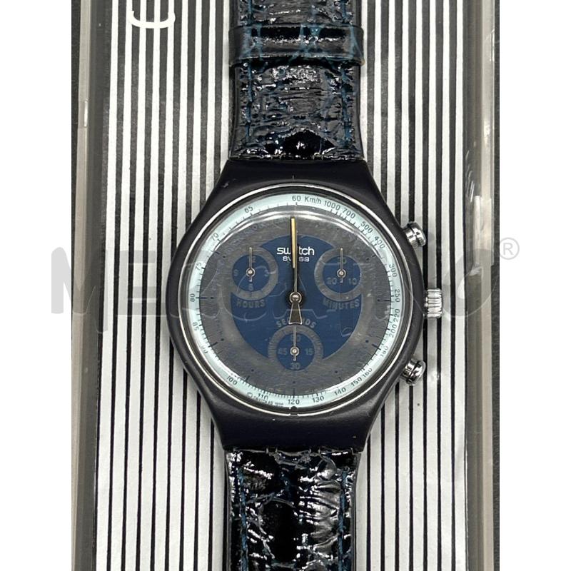 OROLOGIO SWATCH CHRONO CINTURINO PELLE NERA | Mercatino dell'Usato Burolo 2