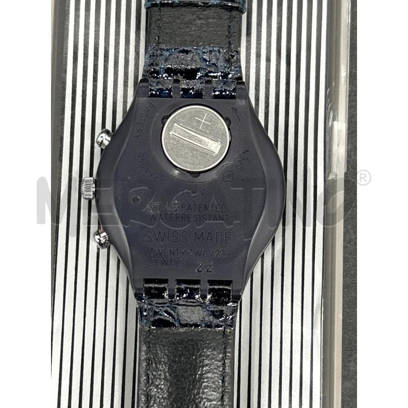 OROLOGIO SWATCH CHRONO CINTURINO PELLE NERA | Mercatino dell'Usato Burolo 3