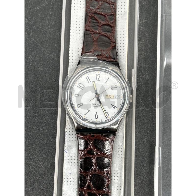 OROLOGIO SWATCH CINTURINO PELLE MARRONE | Mercatino dell'Usato Burolo 2