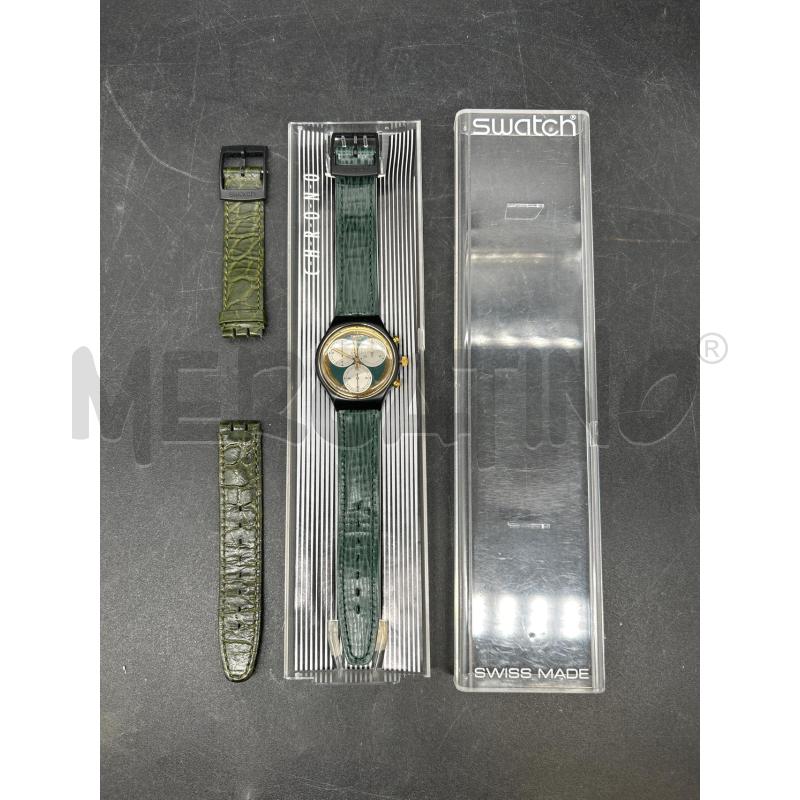OROLOGIO SWATCH CINTURINO PELLE VERDE | Mercatino dell'Usato Burolo 1