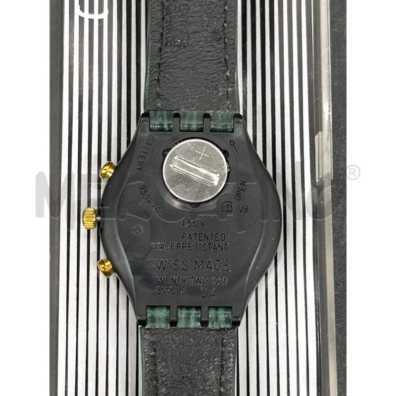 OROLOGIO SWATCH CINTURINO PELLE VERDE | Mercatino dell'Usato Burolo 3