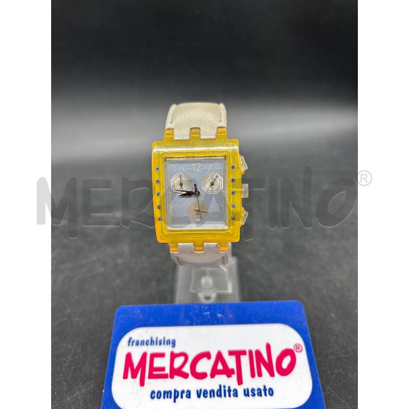 OROLOGIO SWATCH GIALLO CON BRILLANTINI | Mercatino dell'Usato Burolo 1