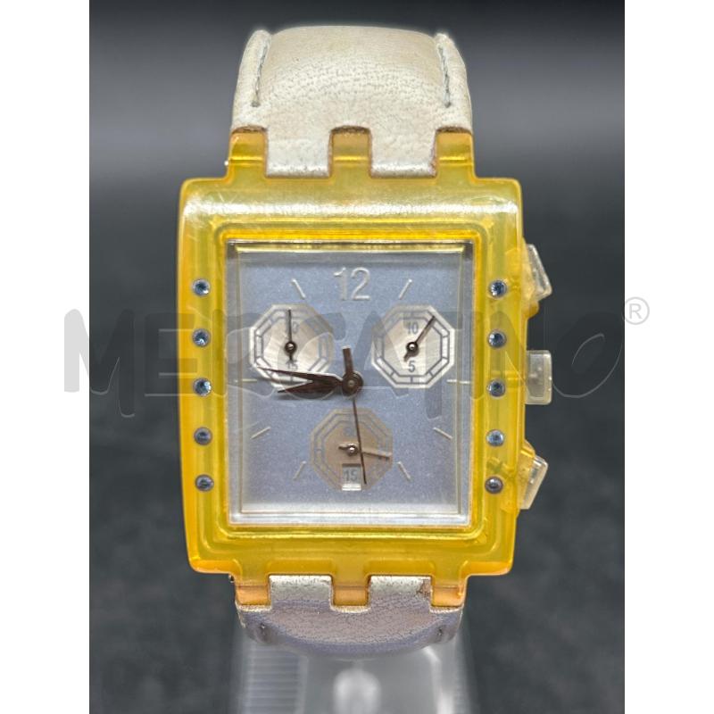 OROLOGIO SWATCH GIALLO CON BRILLANTINI | Mercatino dell'Usato Burolo 2