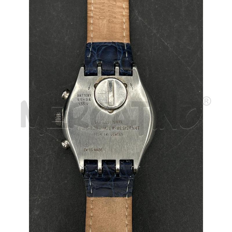 OROLOGIO SWATCH SEATRIP BLU CINTURINO PELLE | Mercatino dell'Usato Burolo 4