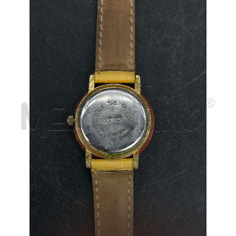 OROLOGIO VENEZIA VETRO MURANO CINTURINO GIALLO | Mercatino dell'Usato Burolo 4