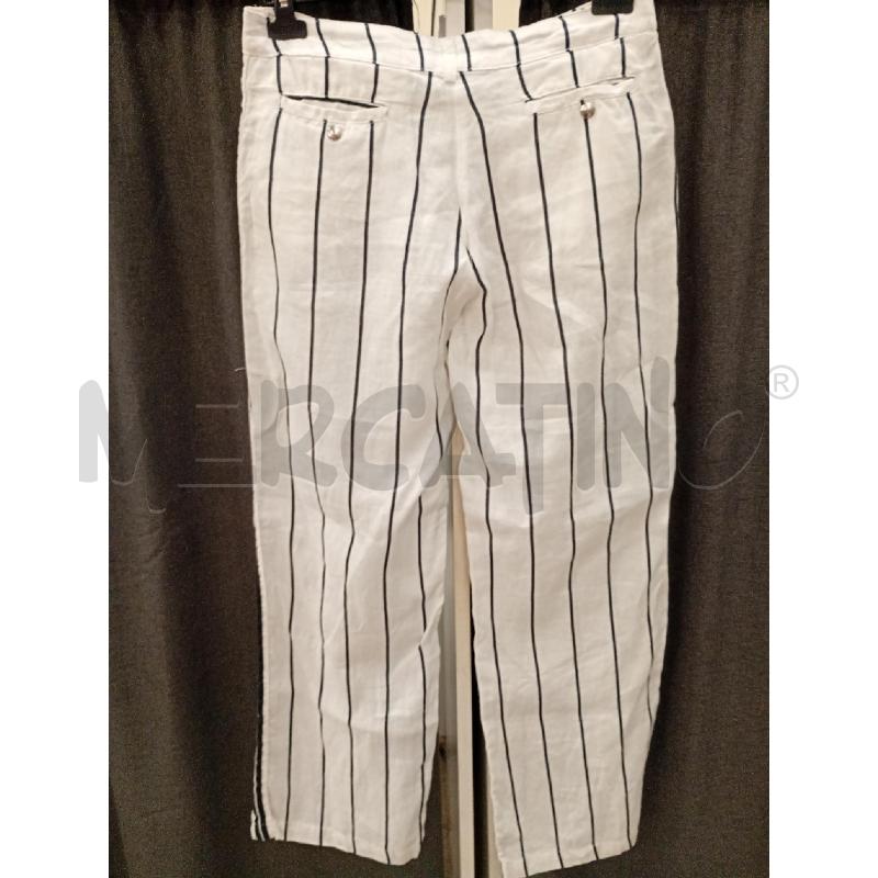 PANTALONE DONNA ARMANI  JEANS BIANCO RIGHE NERE | Mercatino dell'Usato Burolo 4