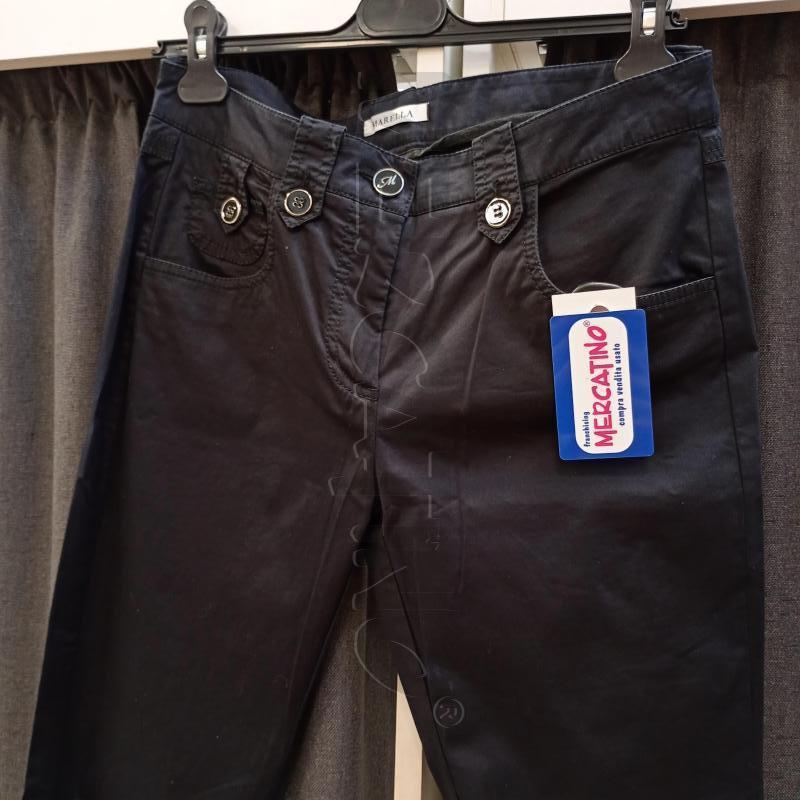 PANTALONE DONNA MARELLA BLU SCURO  | Mercatino dell'Usato Burolo 3
