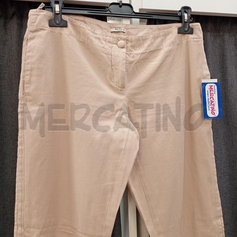 PANTALONE DONNA MIUMIU TORTORA COTONE | Mercatino dell'Usato Burolo 3