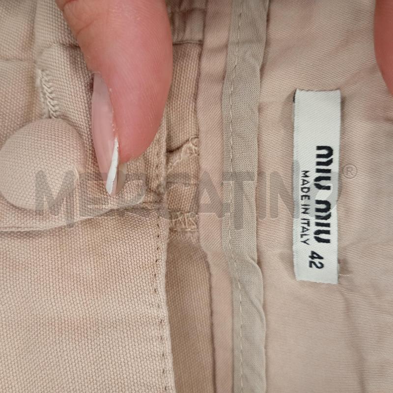 PANTALONE DONNA MIUMIU TORTORA COTONE | Mercatino dell'Usato Burolo 4