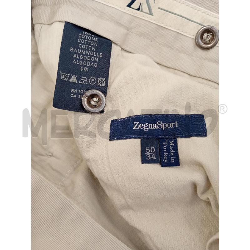 PANTALONE UOMO ZEGNA BEIGE COTONE PESANTE | Mercatino dell'Usato Burolo 4