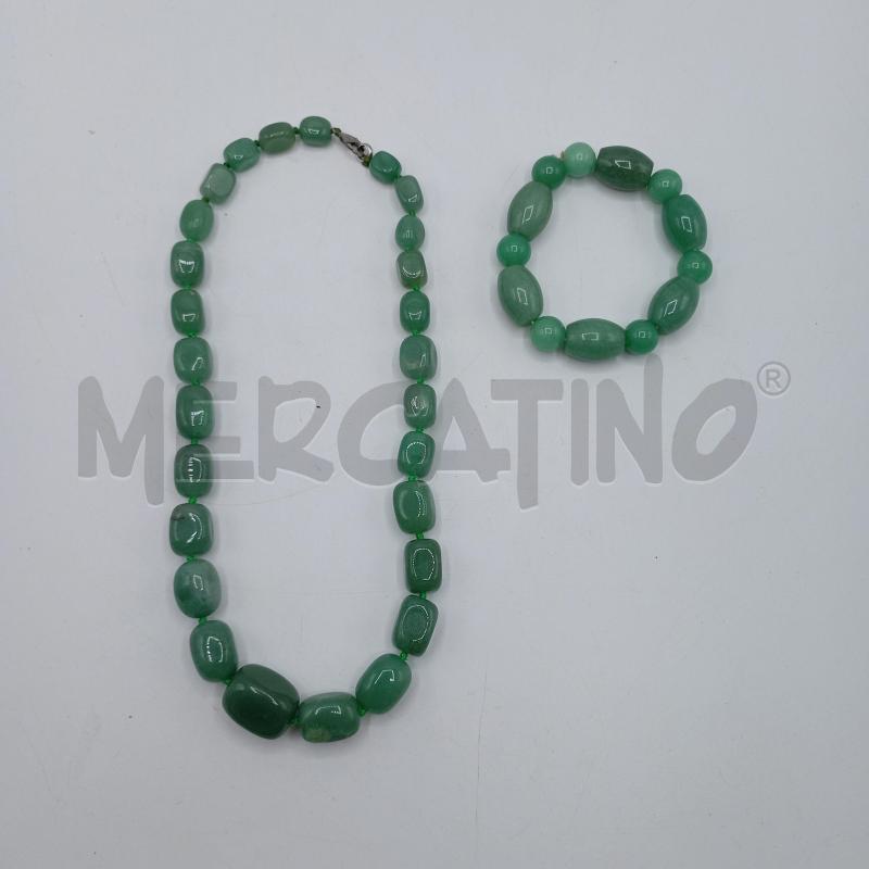 PARURE AVVENTURINA BRACCIALE E COLLANA | Mercatino dell'Usato Burolo 1