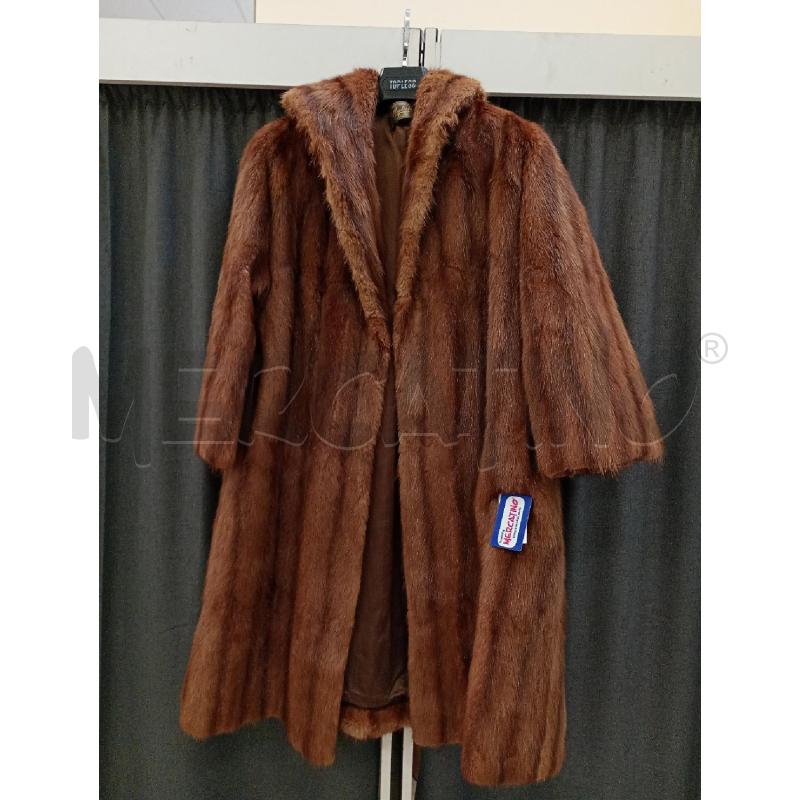PELLICCIA A CAPPOTTO LUNGO PELLICCIA DI VISONE | Mercatino dell'Usato Burolo 1