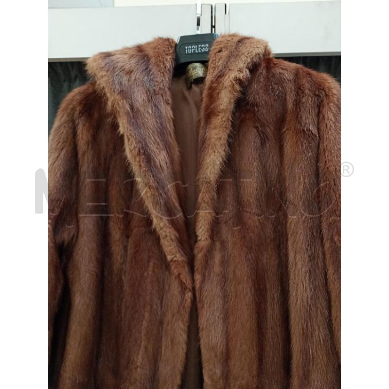 PELLICCIA A CAPPOTTO LUNGO PELLICCIA DI VISONE | Mercatino dell'Usato Burolo 2