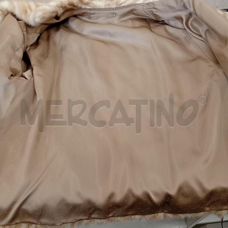 PELLICCIA CREMA E BEIGE  DISEGNO GEOMETRICO A ZIG ZAG | Mercatino dell'Usato Burolo 4
