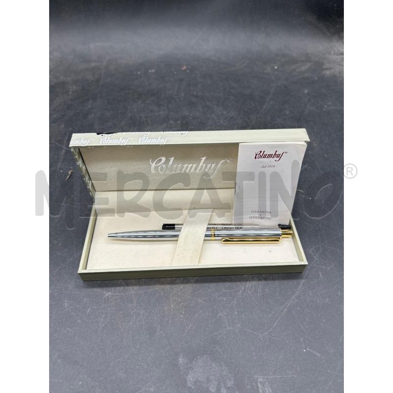 PENNA COLUMBUS ARGENTATA + SCATOLA + RICAMBIO | Mercatino dell'Usato Burolo 1