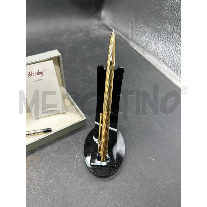 PENNA DA COLLEZIONE COLUMBUS DORATA + SCATOLA + RICAMBIO | Mercatino dell'Usato Burolo 2