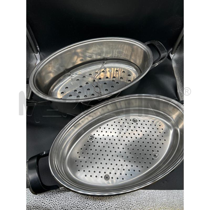 PENTOLA AMC VAPORIERA PESCIERA +2 COPERCHI | Mercatino dell'Usato Burolo 2