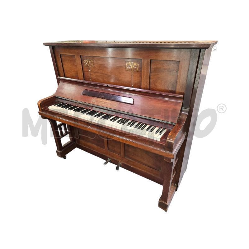 PIANOFORTE VERTICALE LEGNO WEISSBROD TELAIO GHISA COMPLETA MARTELLIERA NUOVA ABEL TASTI EBANO PERFET | Mercatino dell'Usato Burolo 1