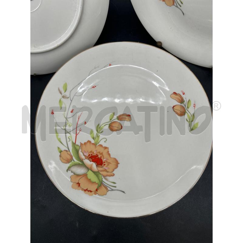 PIATTI PZ. 6+1 MONOPOLI CON FIORE DI LOTO | Mercatino dell'Usato Burolo 2
