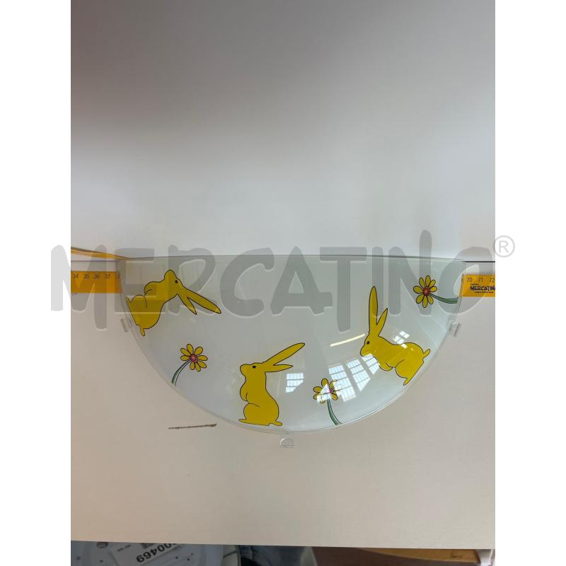 PLAFONIERA + APPLIQUE N-2 PEZZI CON CONIGLI | Mercatino dell'Usato Burolo 2