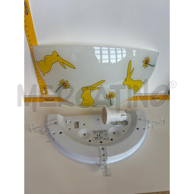 PLAFONIERA + APPLIQUE N-2 PEZZI CON CONIGLI | Mercatino dell'Usato Burolo 3