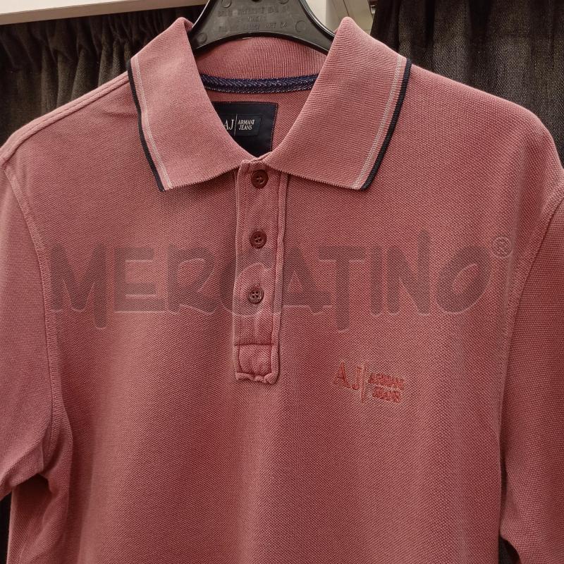 POLO UOMO ARMANI JEANS ROSA ANTICO SLVATO COTONE PIQUÈ | Mercatino dell'Usato Burolo 3