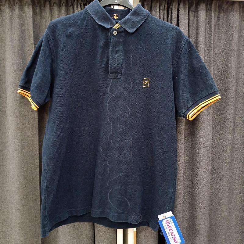 POLO UOMO FAY BLU NAVY DETTAGLI GIALLO OCRA | Mercatino dell'Usato Burolo 1