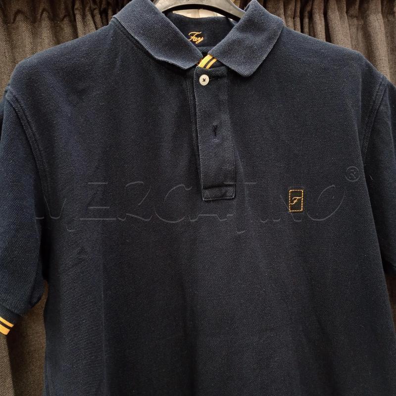POLO UOMO FAY BLU NAVY DETTAGLI GIALLO OCRA | Mercatino dell'Usato Burolo 3