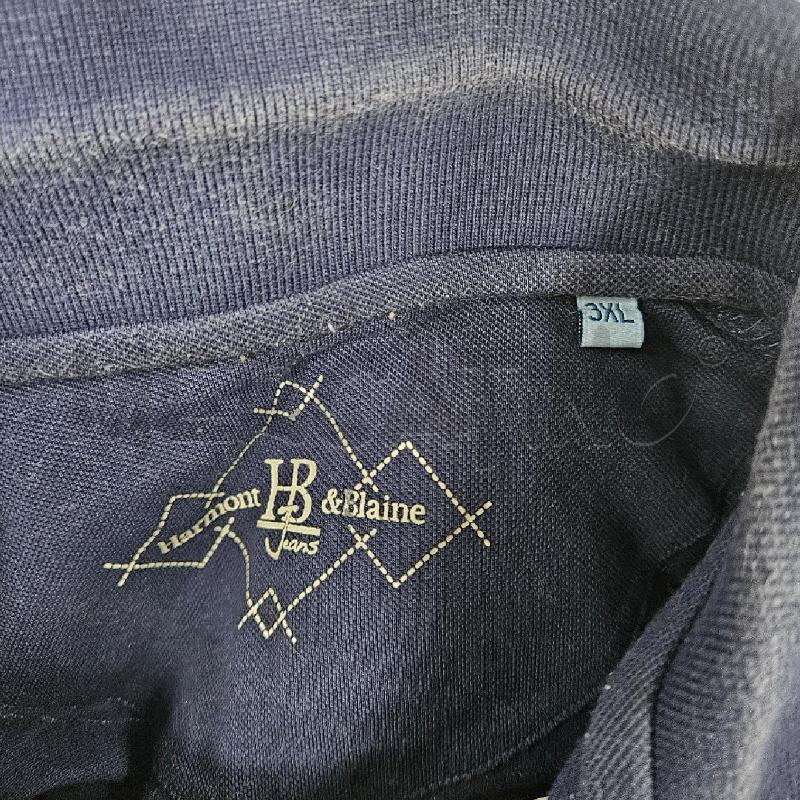 POLO UOMO HARMONTH&BELIN BLU QUADRETTI BIANCHI PIQUÈ | Mercatino dell'Usato Burolo 4