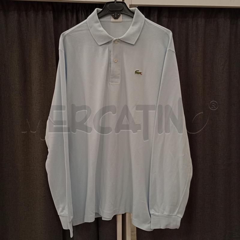 POLO UOMO LACOSTE AZZURRO PIQUÈ | Mercatino dell'Usato Burolo 1