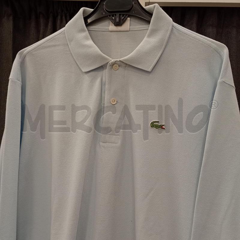 POLO UOMO LACOSTE AZZURRO PIQUÈ | Mercatino dell'Usato Burolo 3