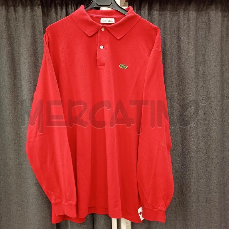 POLO UOMO LACOSTE ROSSO PIQUÈ | Mercatino dell'Usato Burolo 1