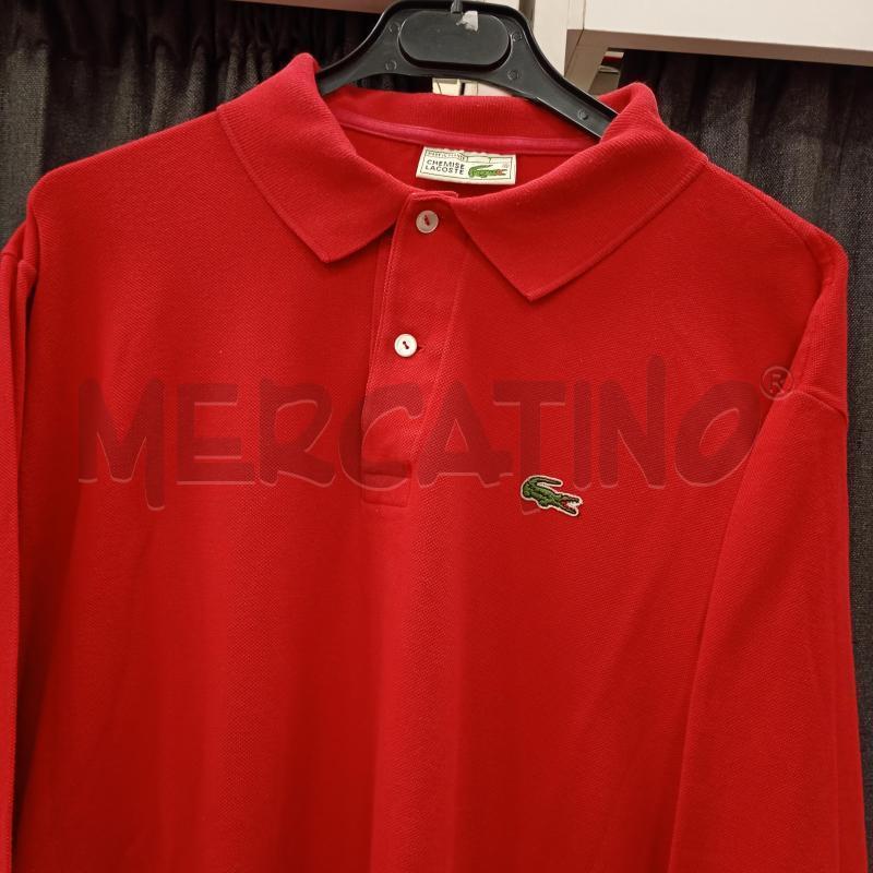 POLO UOMO LACOSTE ROSSO PIQUÈ | Mercatino dell'Usato Burolo 3