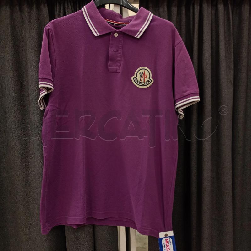 POLO UOMO MONCLER VIOLA PIQUÈ | Mercatino dell'Usato Burolo 1