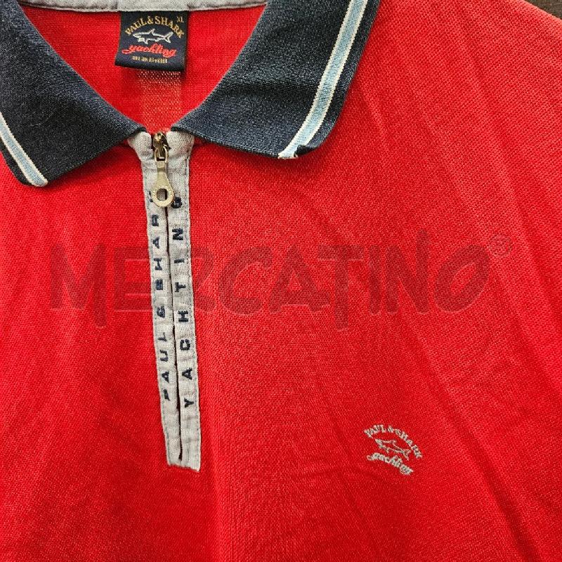 POLO UOMO PAUL&SHARK ROSSO 1/2ZIP | Mercatino dell'Usato Burolo 2