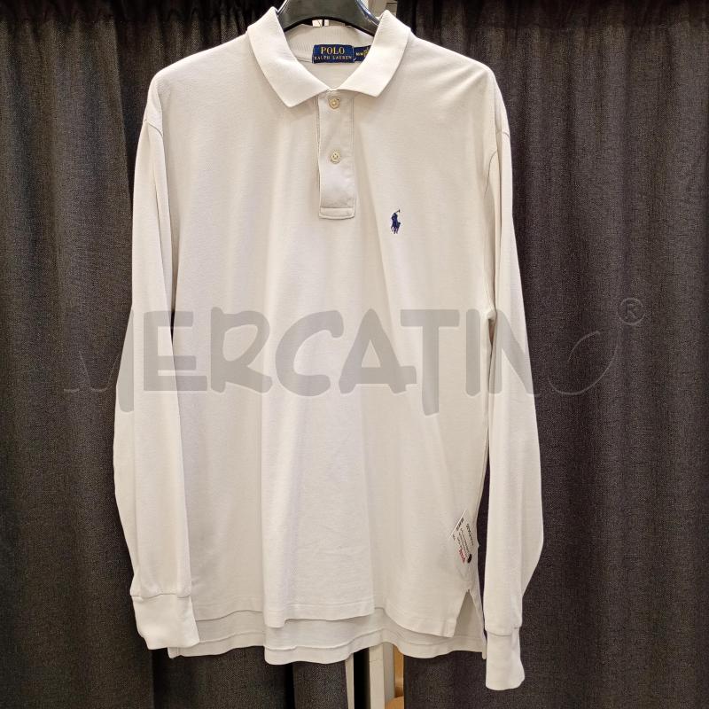 POLO UOMO POLO RALPH LAUREN BIANCO COTONQ PIQUÈ | Mercatino dell'Usato Burolo 1