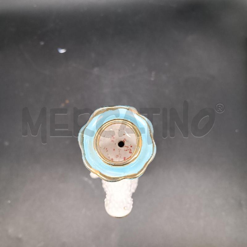 PORTA CANDELA A CAVALLUCIO DERUTA CERAMICA BIANCA | Mercatino dell'Usato Burolo 4