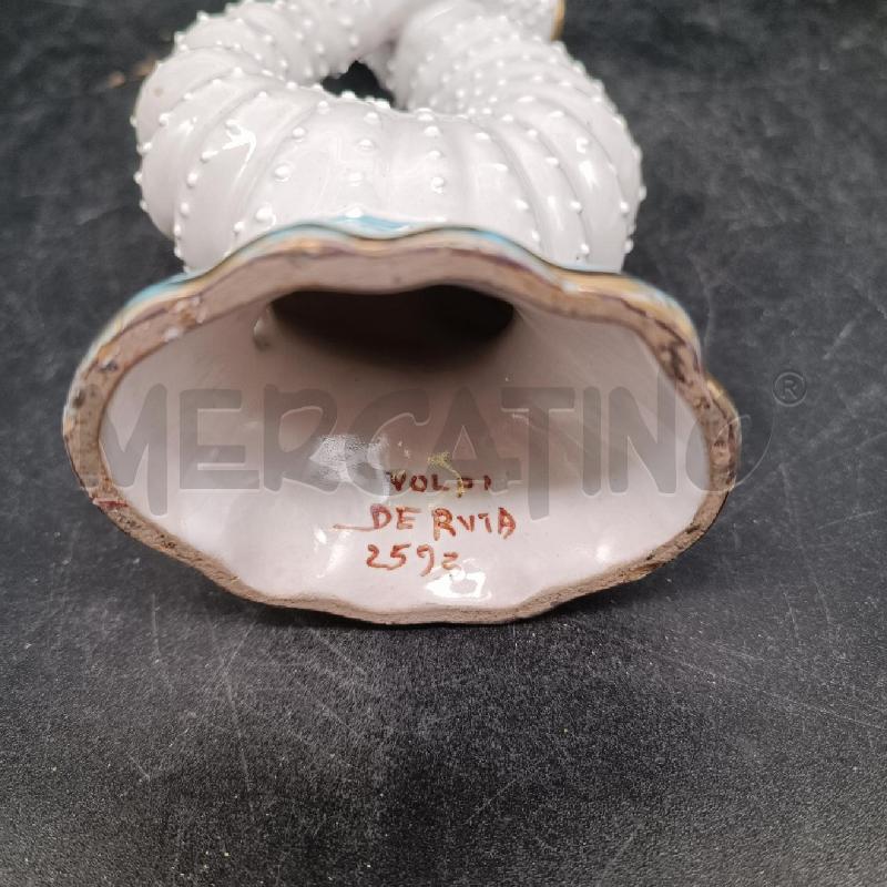 PORTA CANDELA A CAVALLUCIO DERUTA CERAMICA BIANCA | Mercatino dell'Usato Burolo 5