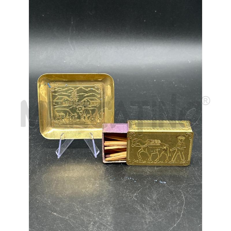 PORTA FIAMMIFFERI ETNICO OTTONE | Mercatino dell'Usato Burolo 1