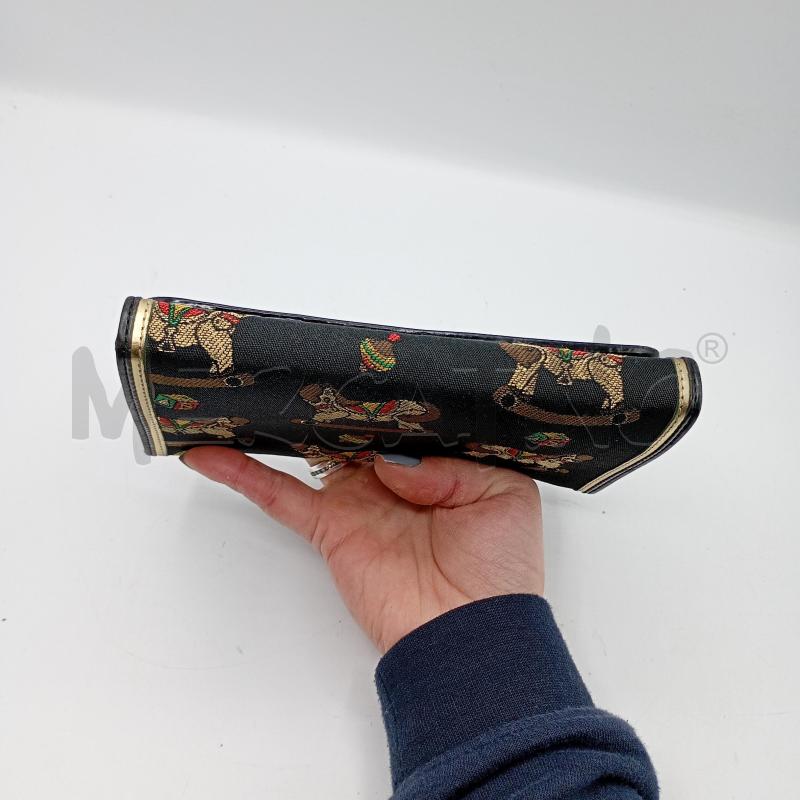 PORTA FOGLIO BRACCAILINI NERO CON CAVALLI DORATI | Mercatino dell'Usato Burolo 5