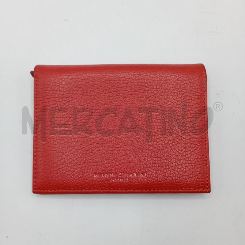 PORTA FOGLIO GIANNI CHIARINI ROSSO PASTELLO IN CUOIO | Mercatino dell'Usato Burolo 1