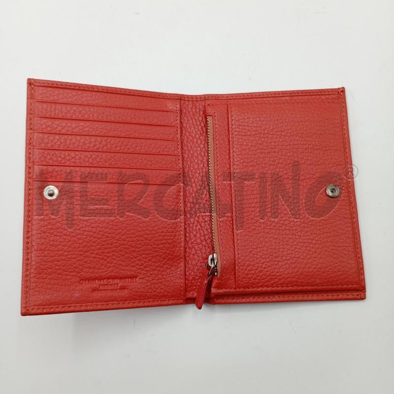 PORTA FOGLIO GIANNI CHIARINI ROSSO PASTELLO IN CUOIO | Mercatino dell'Usato Burolo 3